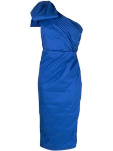 Rachel Gilbert robe mi-longue à design à une épaule - Bleu