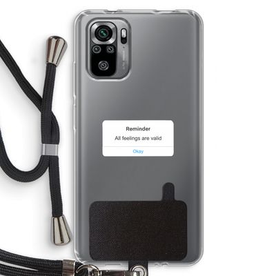 Reminder: Xiaomi Redmi Note 10S Transparant Hoesje met koord