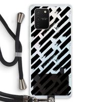 Zwarte vegen: Samsung Galaxy S10 Lite Transparant Hoesje met koord