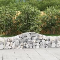 Schanskorven 8 st gewelfd 200x30x40/60 cm gegalvaniseerd ijzer