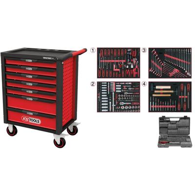 KS Tools 826.7515 Werkplaatswagen Plaatstaal Kleur (specifiek): Zwart, Rood