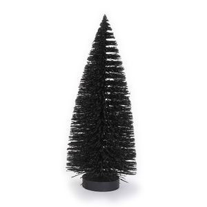 Kerstdorp kerstboompjes zwart 27 cm   -