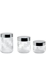 Alessi lot de trois bocaux en verre - Argent - thumbnail