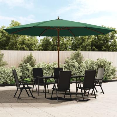 Parasol met houten paal 400x273 cm groen