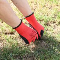 Werkhandschoenen 24 pcs Rood en Zwart 8 / m Latexcoating