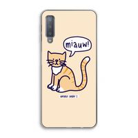Miauw: Samsung Galaxy A7 (2018) Transparant Hoesje