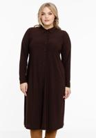 Yoek Blouse midi | Bruin | Maat 42/44