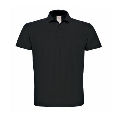 Zwart poloshirt / polo t-shirt basic van katoen voor heren