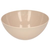 Serveerschaal/saladeschaal - D20 x H8 cm - kunststof - taupe
