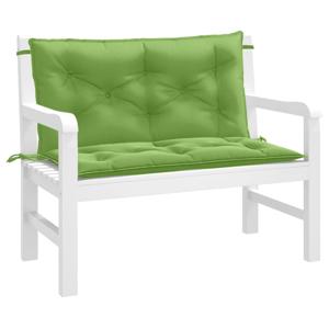 VidaXL Tuinbankkussens 2 st 100x50x7 cm stof gemêleerd groen