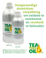 Tea Tree Olie 1x 1000 ml in aluminium fles Tea Tree Olie 1x 1000 ml in aluminium fles