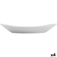 Serveerschaal Quid Gastro Keramisch Wit (39,5 x 19 x 8 cm) (4 Stuks)