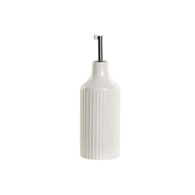 Flesje Home ESPRIT Wit Zilverkleurig Roestvrij staal Porselein Stads 350 ml 7 x 7 x 22 cm