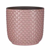 Mica Decorations Plantenpot - keramiek - roze - 17 x 16 cm