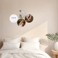 Forex wandpaneel met foto of naam - Rond - 4 stuks