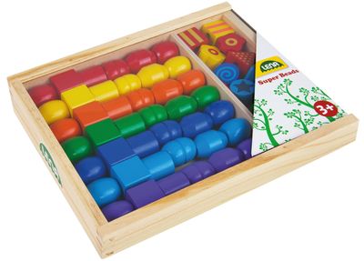 Super Grote Houten Kralen Cassette