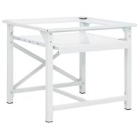 VidaXL Wasmachineverhoger met uittrekbaar schap wit