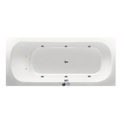 Whirlpool bad Xenz Aruba | 180x80 cm | Acryl | Pneumatisch | Waterjetsysteem | Glans wit