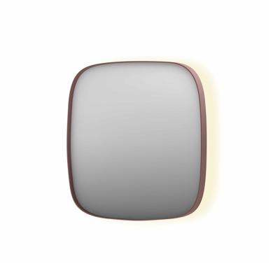 Spiegel INK SP30 60x4x60 cm incl. Indirect LED-Verlichting Rondom en Spiegelverwarming Geborsteld Koper