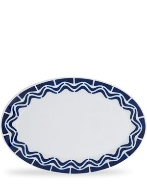Sargadelos plateau Marbadas ovale - Bleu