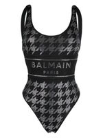 Balmain maillot de bain à ornements strassés - Noir - thumbnail