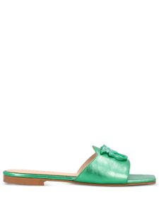 PINKO sandales Mariza en cuir métallisé 02 mm - Vert