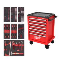 Milwaukee TOOLGUARD™ Gevulde stalen gereedschapswagen rood 69cm universeel 131-delig - 4932499182