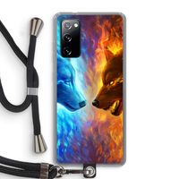 Fire & Ice: Samsung Galaxy S20 FE / S20 FE 5G Transparant Hoesje met koord Fire & Ice: Samsung Galaxy S20 FE / S20 FE 5G Transparant Hoesje met koord