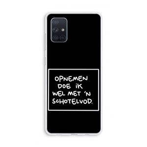 Schotelvod: Galaxy A71 Transparant Hoesje