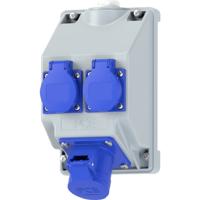 PC Electric 16081352 Stopcontactsplitter Grijs, Blauw