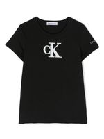 Calvin Klein Kids t-shirt en coton à logo holographique - Noir