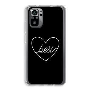 Best heart black: Xiaomi Redmi Note 10S Transparant Hoesje