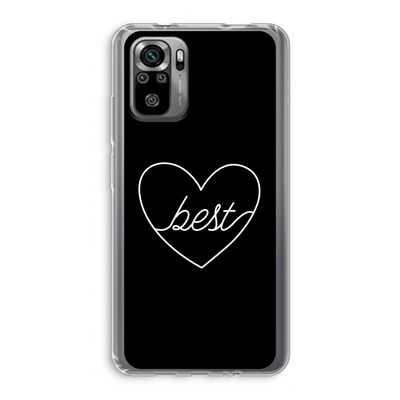 Best heart black: Xiaomi Redmi Note 10S Transparant Hoesje