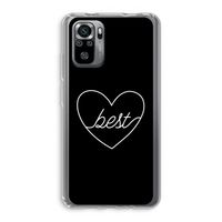 Best heart black: Xiaomi Redmi Note 10S Transparant Hoesje