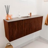 Toiletmeubel Mondiaz Joya Dlux | 100 cm | Meubelkleur Ruby | Faye wastafel Saba Wasbak Midden | 1 kraangat