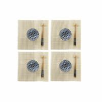 Sushi set DKD Home Decor 14,5 x 14,5 x 31 cm Blauw Keramiek Orientaals (16 Onderdelen)