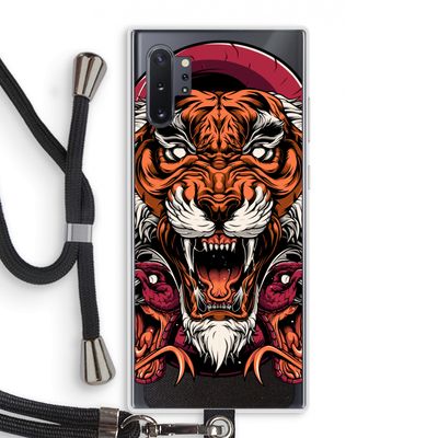 Tiger and Rattlesnakes: Samsung Galaxy Note 10 Plus Transparant Hoesje met koord