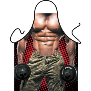 Carnaval verkleed keuken of bbq schort - Sexy Bodybuilder - cadeau - Heren