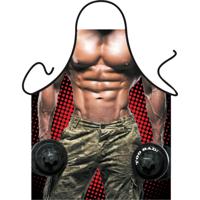 Carnaval verkleed keuken of bbq schort - Sexy Bodybuilder - cadeau - Heren