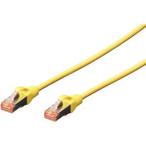 Digitus DK-1644-050/Y RJ45 Netwerkkabel, patchkabel CAT 6 S/FTP 5.00 m Geel Halogeenvrij, Verdraaide paren, Snagless, Vlambestendig 1 stuk(s)