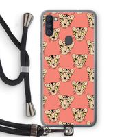 Tijger: Samsung Galaxy A11 Transparant Hoesje met koord Tijger: Samsung Galaxy A11 Transparant Hoesje met koord
