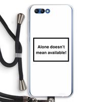 Alone: Honor 10 Transparant Hoesje met koord