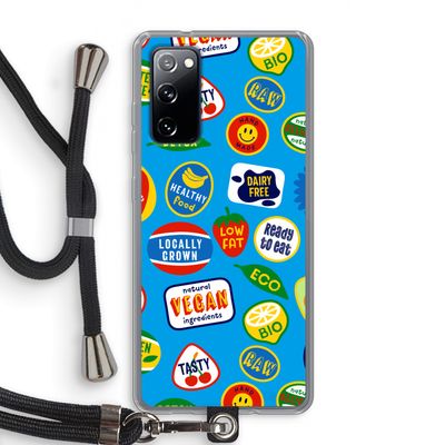 Fruitsticker: Samsung Galaxy S20 FE / S20 FE 5G Transparant Hoesje met koord