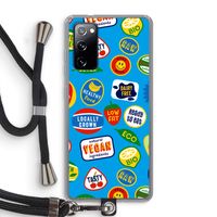 Fruitsticker: Samsung Galaxy S20 FE / S20 FE 5G Transparant Hoesje met koord Fruitsticker: Samsung Galaxy S20 FE / S20 FE 5G Transparant Hoesje met koord