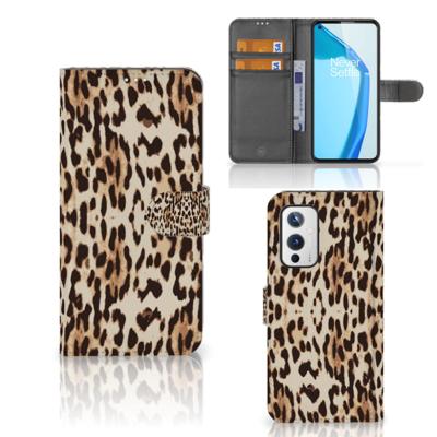 OnePlus 9 | Telefoonhoesje | Met pasjeshouder | Leopard