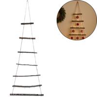 Wanddecoratie kerstboom met haken 120 cm | 12 stuks
