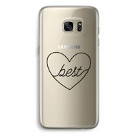 Best heart black: Samsung Galaxy S7 Edge Transparant Hoesje