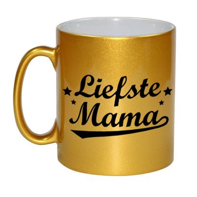 Liefste mama gouden mok / beker voor Moederdag 330 ml