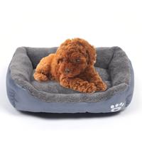 Candy Color vier seizoenen echte warme huisdier hond kennel mat Teddy hond mat grootte: M 54 × 42 × 12cm (grijs)