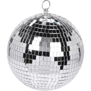 Disco kerstbal - zilver - D12 cm - glas/foam - discobal/discobol - kerstversiering